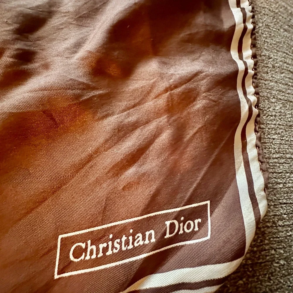Christian Dior Brown Scarf